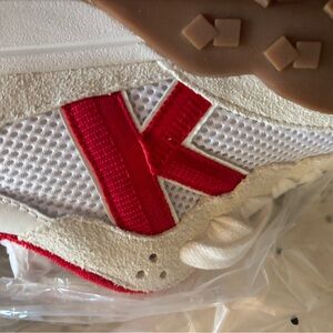 Kate Spade “K as in Kate” White and CHERRY Sneakers NIB Sz 8M